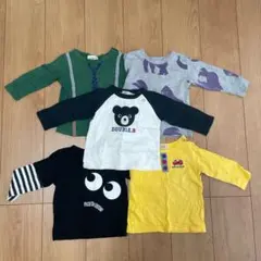 男の子 80cm 長袖Tシャツ 5枚セット ミキハウス ダブルビー まとめ売り