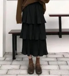 【未着用品】Fruit Sister/ティアードミドル丈スカート