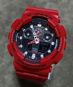 【完動★美品】G-SHOCK アナデジ GA-100MC ネイビー×レッド G-SHOCK GA-100MC デジタル腕時計 ネイビー/レッド - メルカリ