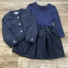 グリーンレーベルリラクシング フォーマルセットアップ キッズ 115 ネイビー