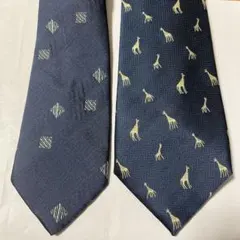 メンズ　ネクタイ　ジラフ柄　キリン柄　セット