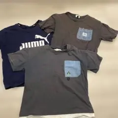 子供 キッズ Tシャツ3枚セット まとめ売り ネイビー グレー