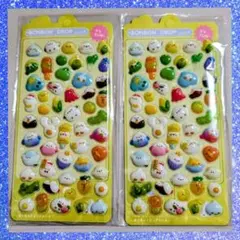 【2】ボンボンドロップシール まとめ売り シマエナガ おにぎり ぷっくり 2枚