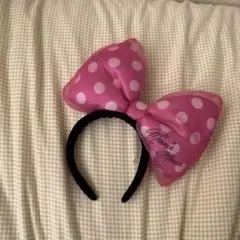 ディズニーカチューシャ 水玉リボン