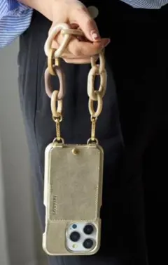LOUVINI (ルヴァン)ホワイトパール ショルダーストラップ、携帯