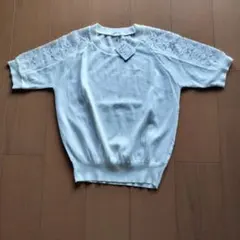 le coeur blanc 半袖ニット　日本製　 Mサイズのサムネイル