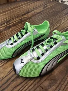 PUMA スニーカー ネオングリーン シルバー