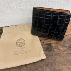 GANZO ガンゾ クロコダイル 二つ折り財布 グリーンのサムネイル