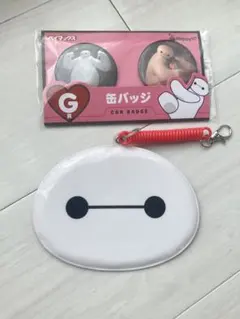 ディズニー ベイマックス 一番くじ 缶バッジ パスケースセット