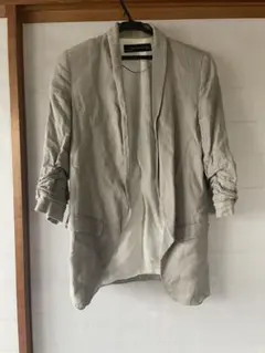 汚れ有【ZARA ザラ】リネン カジュアル ジャケット XSサイズ