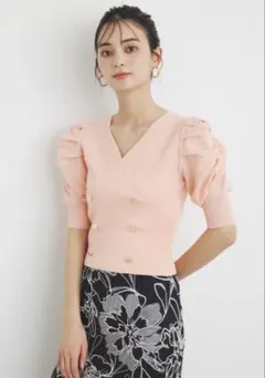 最終値下げ！rienda カシュクールニットのサムネイル