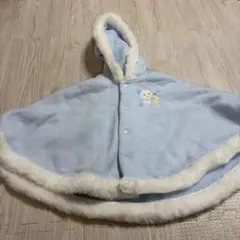 水色フリースポンチョ 95cm以下