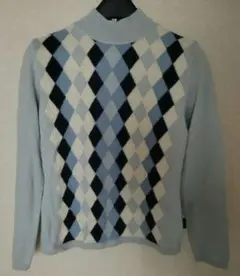 DAKS ダイヤモンドパターン タートルネックセーター　アルパカ