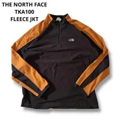 ノースフェイス ハーフジップ フリース プルオーバーブラウンオレンジTKA100