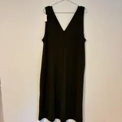 CRAFTED Vネック ワンピース カーキ L 未使用タグ付き