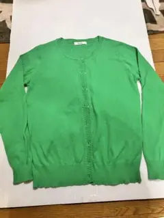 カーディガン　グリーン　サイズL