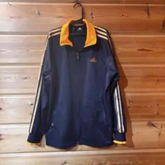 adidas ジップアップジャケットトラックジャケット ネイビー/オレンジ