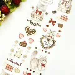 cherish365 ☆ マステ 1ループ☆ Caramel Choco-Cat