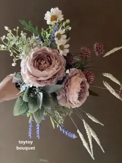 toytoy w829 ウェディングブーケ 母の日 花束 シャビーピンク