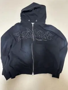 SEQUENZ ブラック ジップパーカー M