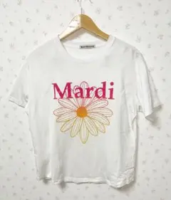 Mardi Mercredi Tシャツ ホワイト フラワー　フリーのサムネイル