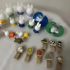 ミッフィー人形と動物クリップセット