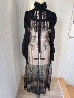 PUNK RAVE パンクレイヴ ゴシックロングシャツ 黒 チュール＆レース