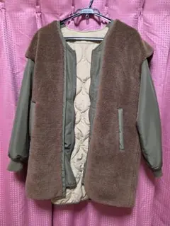 ニコアンドベスト付きマルチWAYブルゾンカーキL