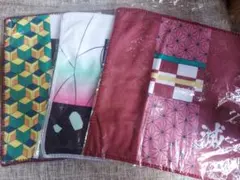 鬼滅の刃風 ミニタオル ハンカチ 3枚セット 和柄 キャラクターグッズ②