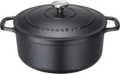 CHASSEUR 両手鍋 ブラック 24cm サブライム 未開封のサムネイル