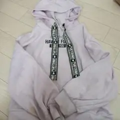 薄紫 フード付きトレーナー