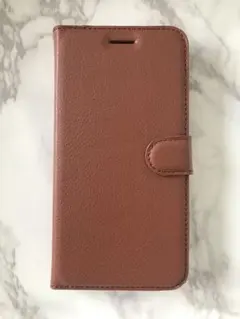 iPhone7/8/SE2/SE3 ブラウン　茶色　シンプルレザー手帳型ケース
