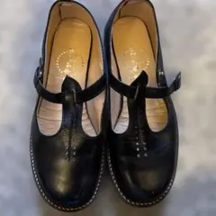 黒いレザー メリージェーンシューズ⭐︎21㎝