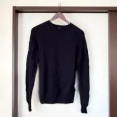 UNIQLO 黒 長袖ニットセーター M