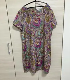 ◉ZARA HOME シルク100% ペイズリー柄　ワンピースのサムネイル