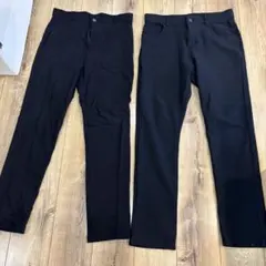 2本セット　スキニータイプ　裏起毛　ブラック