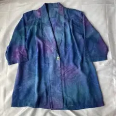 松*合様 入手困難 vintage シアー 半袖 ジャケット 羽織 海月 古着