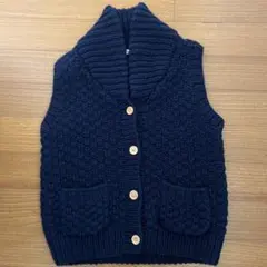 Studio Clip ニットベスト ネイビー
