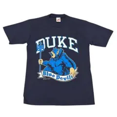 80s DUKE Blue Devils Tシャツ USA製 M ネイビーのサムネイル