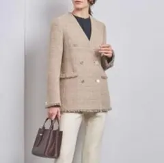 【お値下げ！】ユナイテッドアローズノーカラーツイードジャケット36サイズ