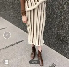 ストライプ ロングスカート