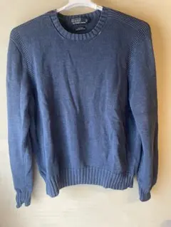 ラルフローレン　コットンリネンニット　XL ポニー無し　インディゴブルー