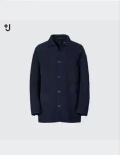 XL ウールブレンド オーバーサイズ シャツジャケット ネイビー 新品タグ付き