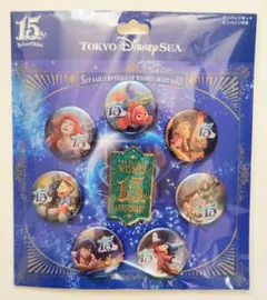 東京ディズニーシー 15周年 缶バッジ ピンバッジ セット