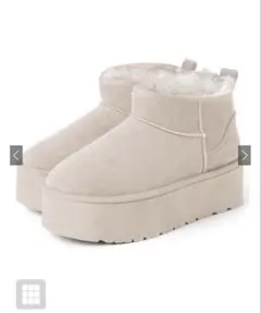 GRL 厚底フェイクムートンブーツ[fa049] アイボリー