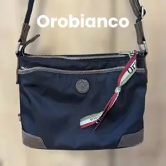 Orobianco オロビアンコ　ネイビー ナイロン ショルダーバッグ 中型