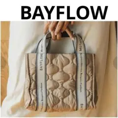 BAYFLOW ロゴテープキルティグトート