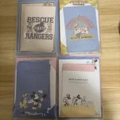 ディズニーストア　クリアファイル付き　レターセット　チップ&デール　ミッキー