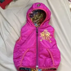 M.Hypernic フード付きダウンベスト ピンク