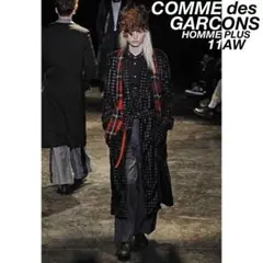 希少 美品 11年製 コムデギャルソン オムプリュス ウール チェック シャツ